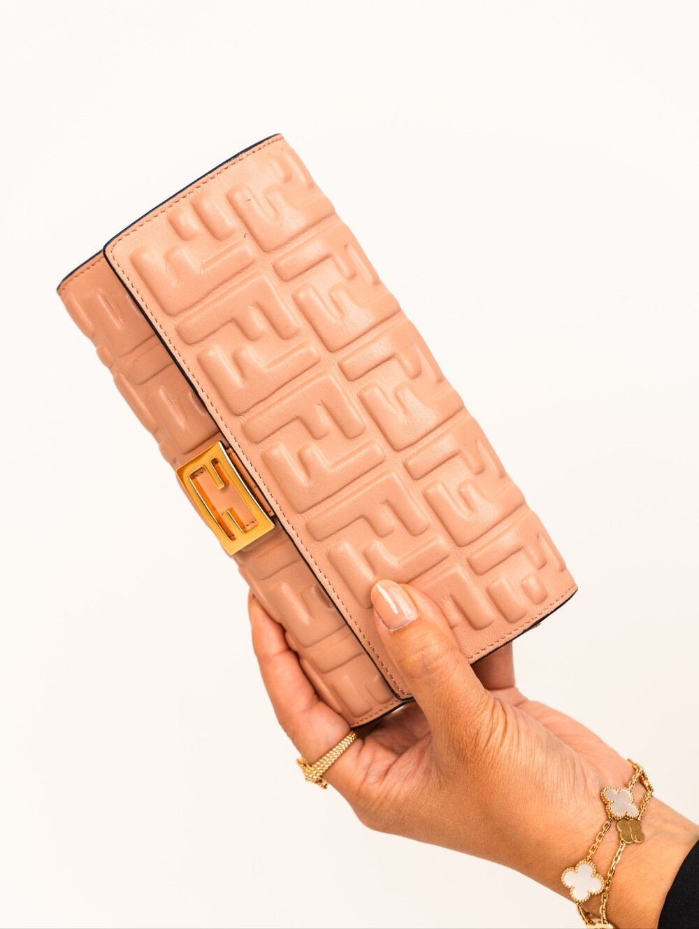 FENDI Zucca Baguette Wallet/Clutch
